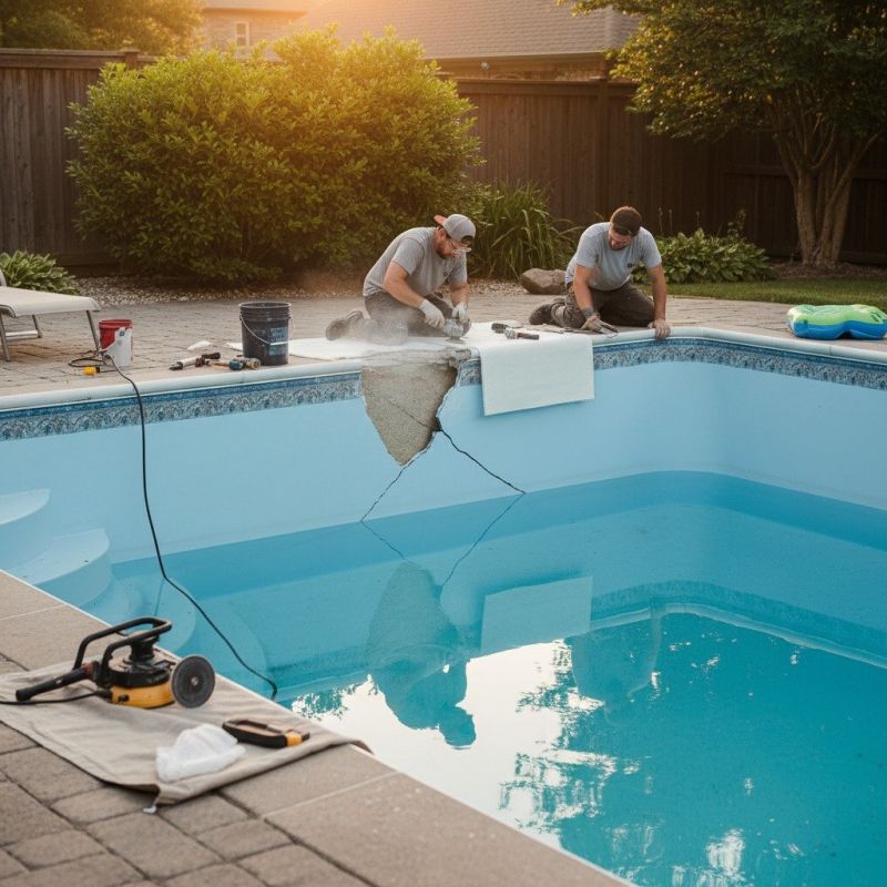 Pool Patio Crack Repair